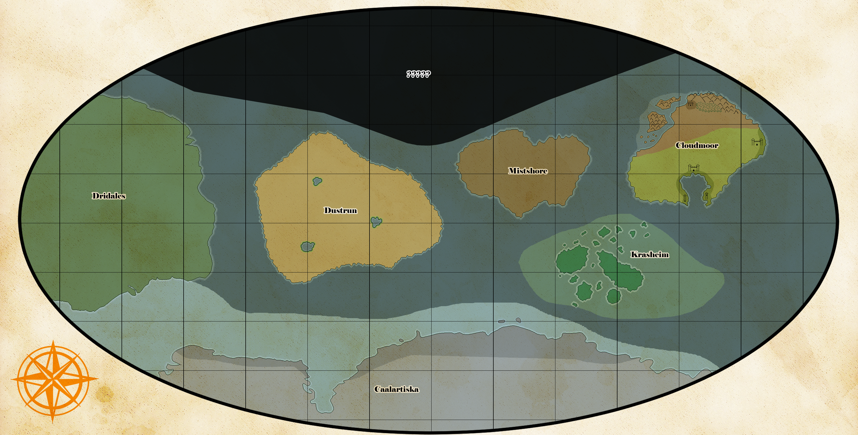 Everania world map